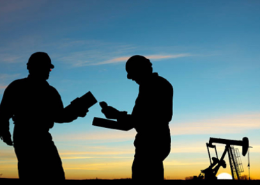 Energy infrastructure at dusk